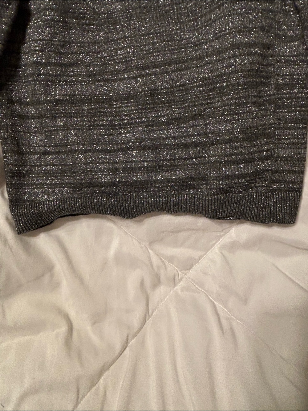 Milly Silver-Thread Gray Button Cardigan - Picture 9 of 14